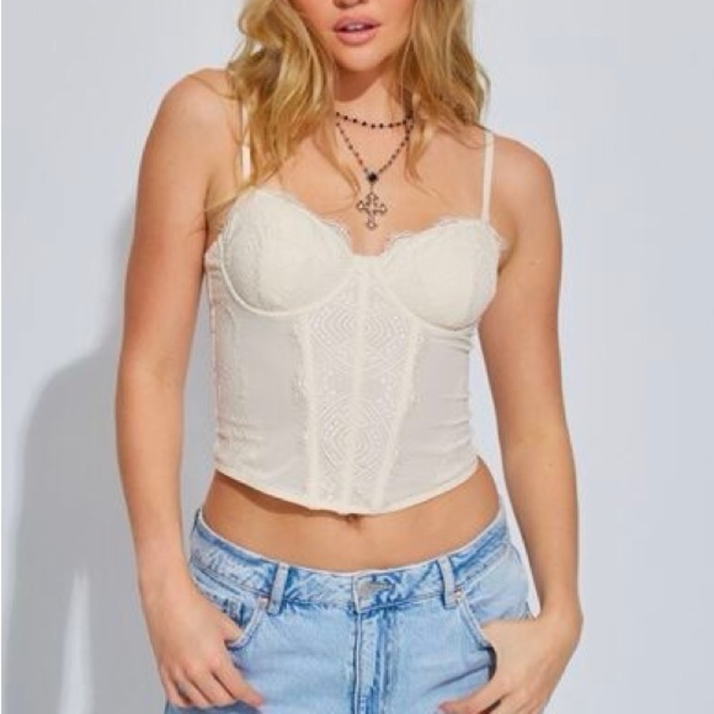 Garage Chrishell Lace Mesh Bustier